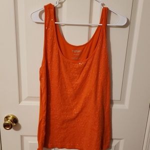 Orange Sequined Old Navy Tank XXL